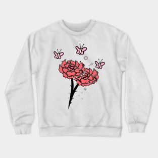 Flower and butterfly Crewneck Sweatshirt